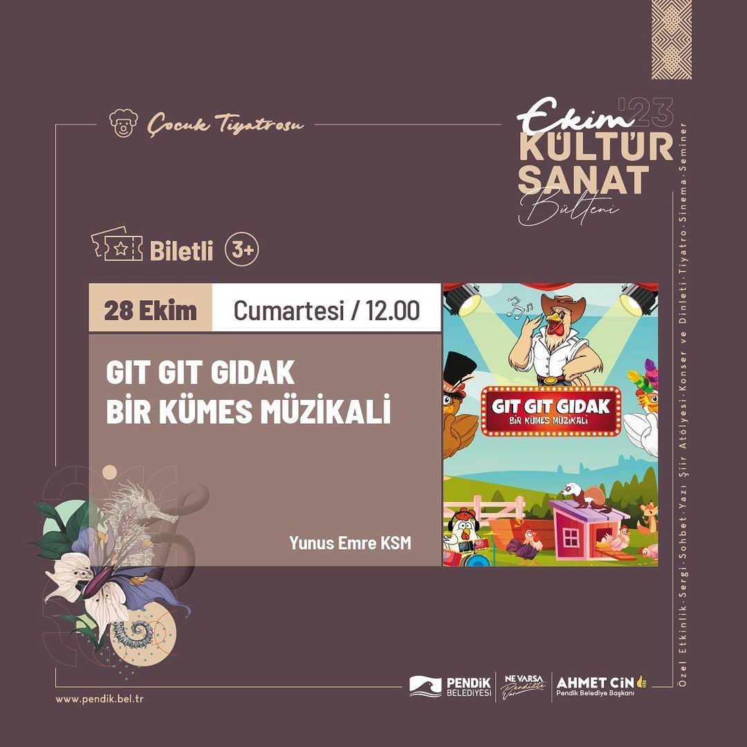 Pendik Belediyesi - Gıt Gıt Gıdak Bir Kümes Müzikali, Çocuk Tiyatrosu