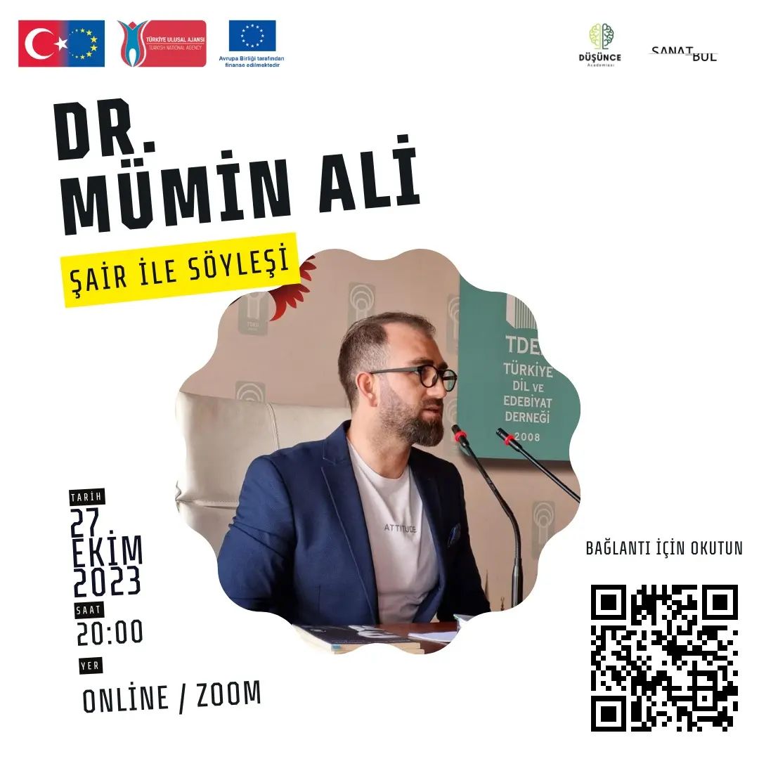 Sanatbul - Şair Dr. Mümin Ali ile Söyleşi (çevrimiçi)