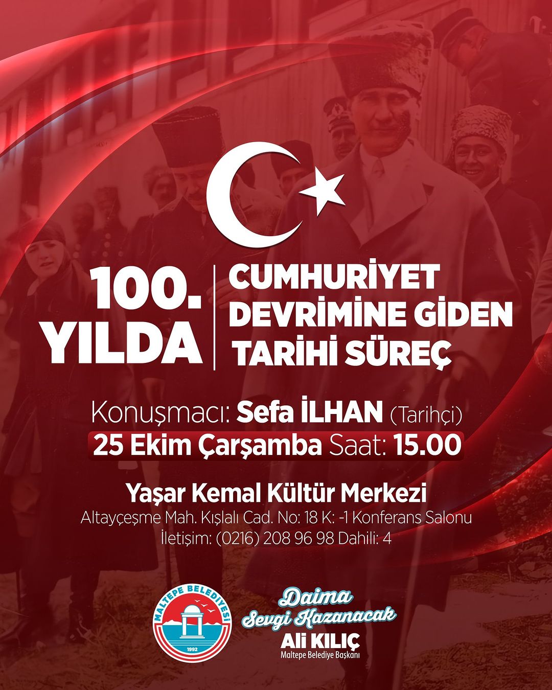 Maltepe Belediyesi - 'Cumhuriyet Devrimine Giden Tarihi Süreç' konuşması Sefa İLHAN 