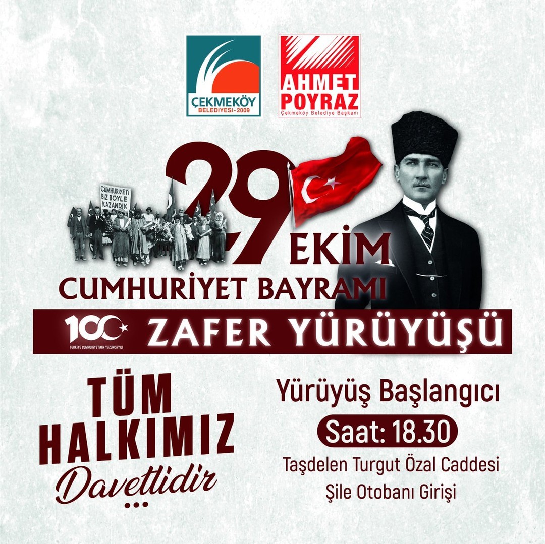 Çekmeköy Belediyesi - 29 Ekim Zafer Yürüyüşü