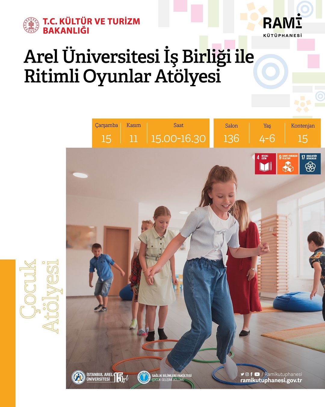 RAMİ KÜTÜPHANESİ -  Arel Üniversitesi İşbirliği ile Ritimli Oyunlar Atölyesi 