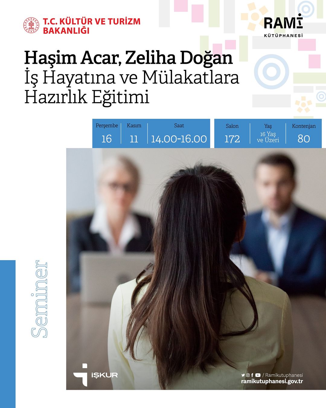 RAMİ KÜTÜPHANESİ -  Haşim Acar ve Zeliha Doğan İş Hayatına ve Mülakatlara Hazırlık Eğitimi 