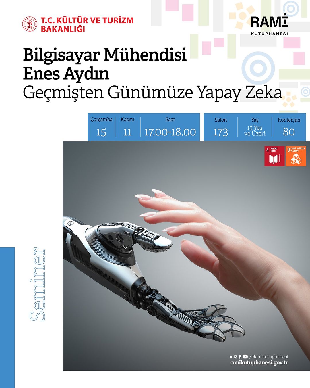 RAMİ KÜTÜPHANESİ -  Bilgisayar Mühendisi Enes Aydın ile Geçmişten Günümüze Yapay Zeka