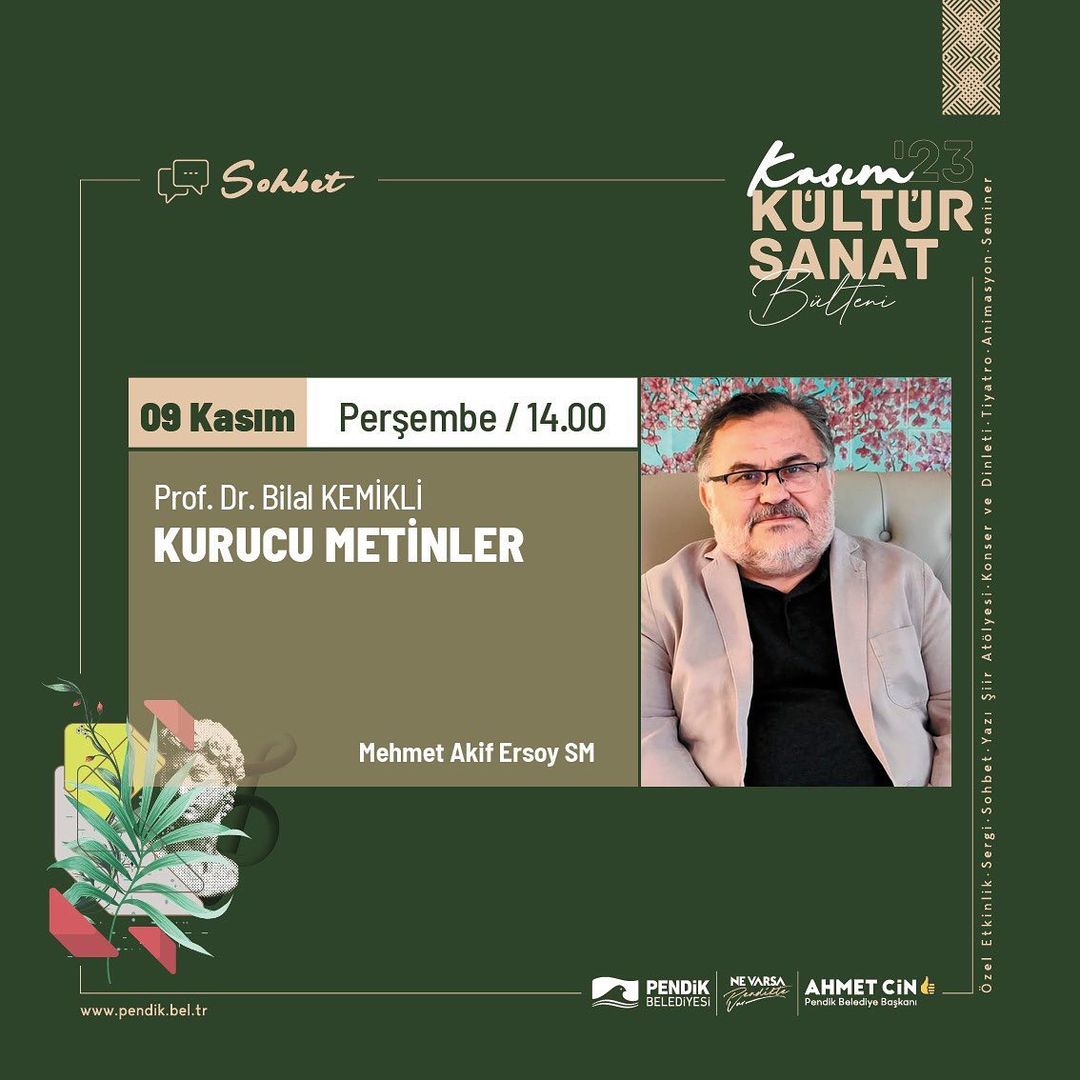 Pendik Belediyesi - Prof. Dr. Bilal Kemikli ile Kurucu Metinler