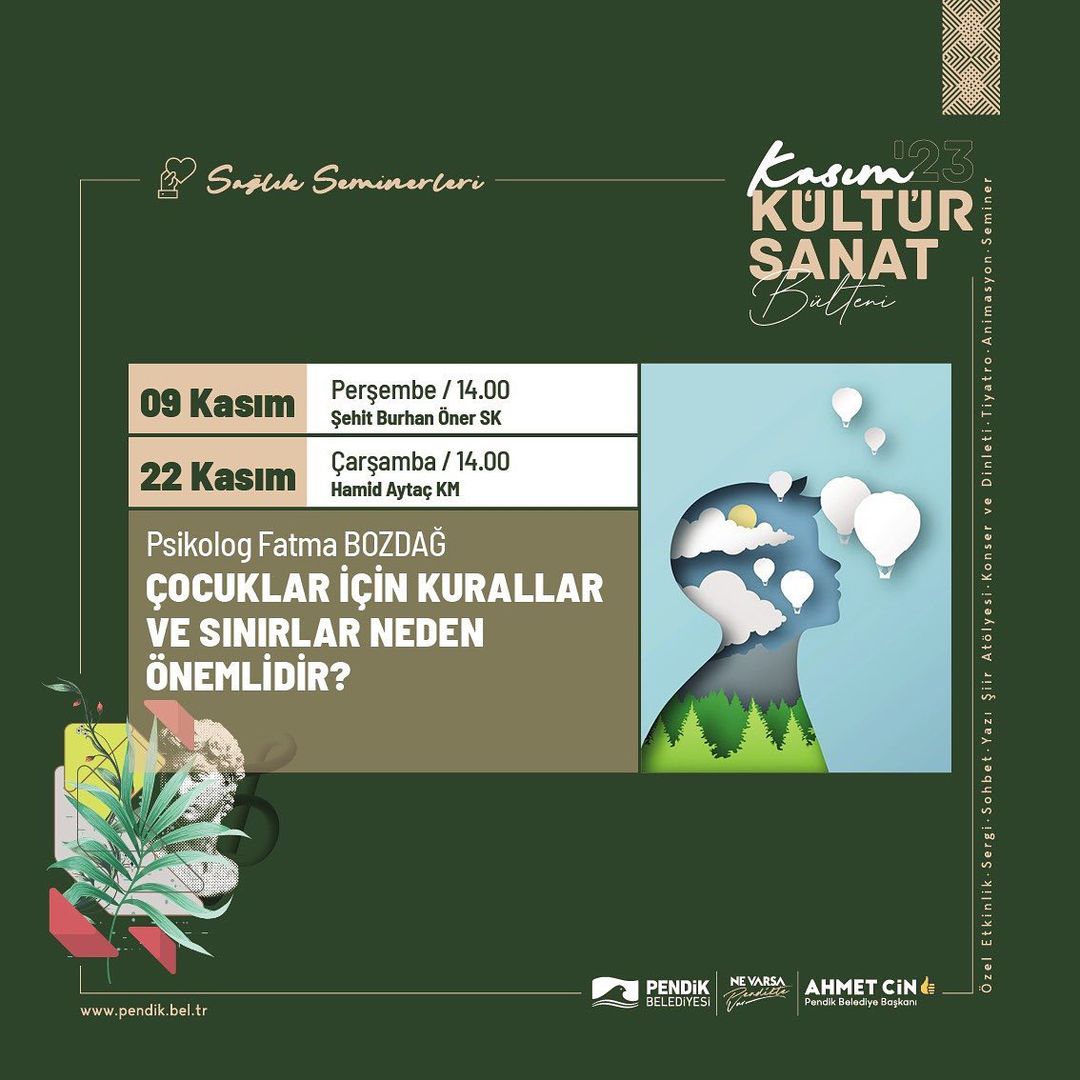 Pendik Belediyesi - Psikolog Fatma Bozdağ ile Çocuklar İçin Kurallar ve Sınırlar Neden Önemlidir?