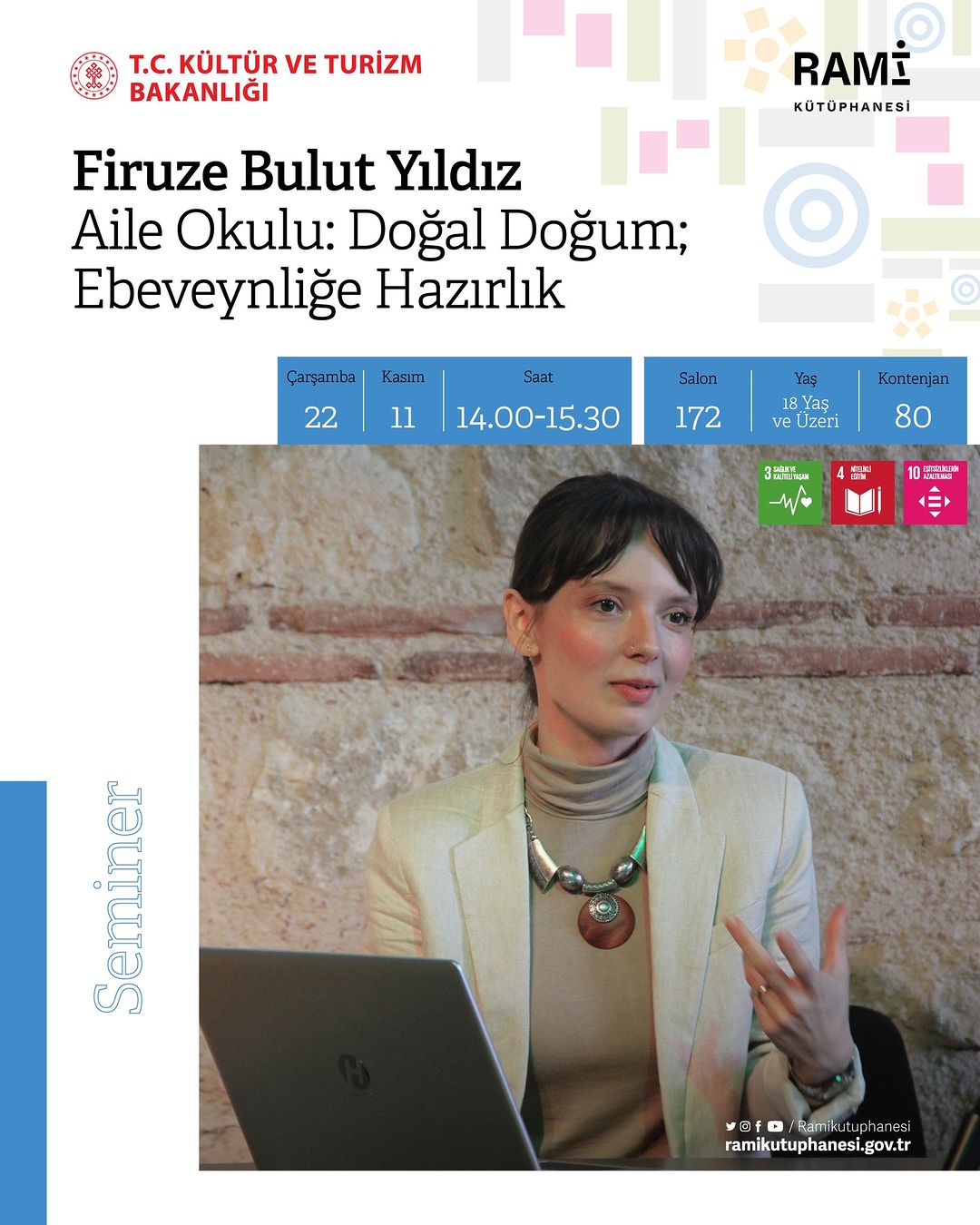 Rami Kütüphanesi -  Firuze Bulut Yıldız ile Aile Okulu: Doğal Doğum; Ebeveynliğe Hazırlık 