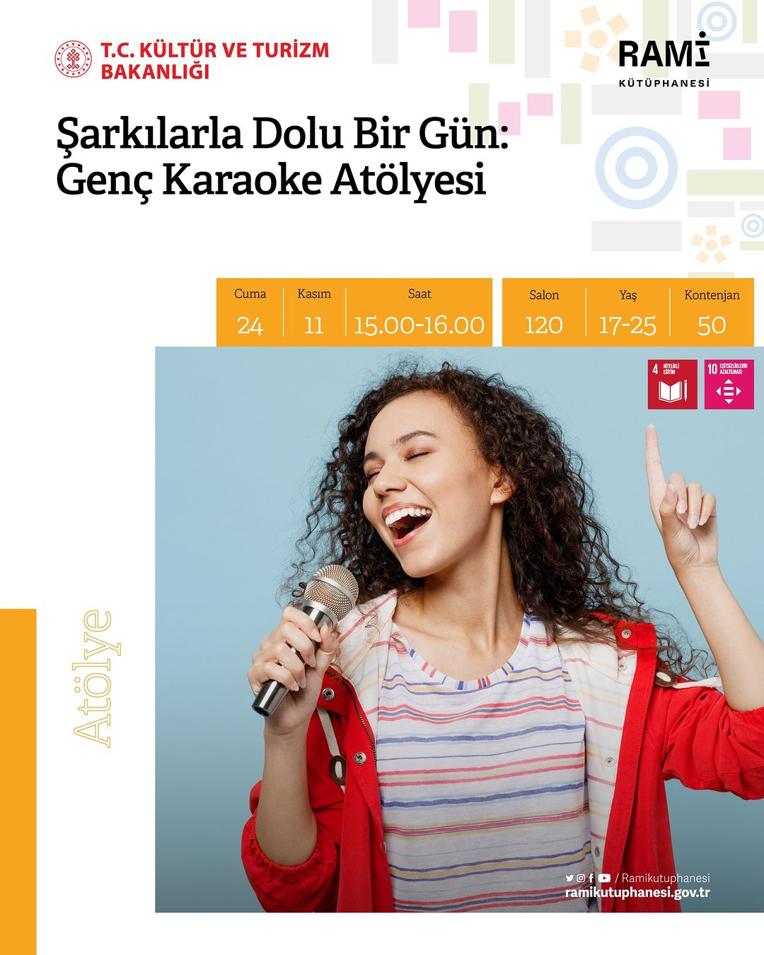 Rami Kütüphanesi -  Şarkılarla Bir Gün: Genç Karaoke Atölyesi 