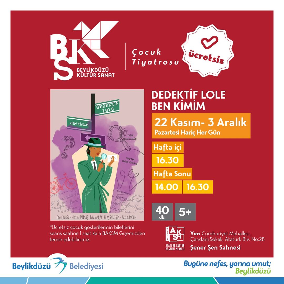 Beylikdüzü Belediyesi - Dedektif Lole Ben Kimim, Çocuk Tiyatrosu