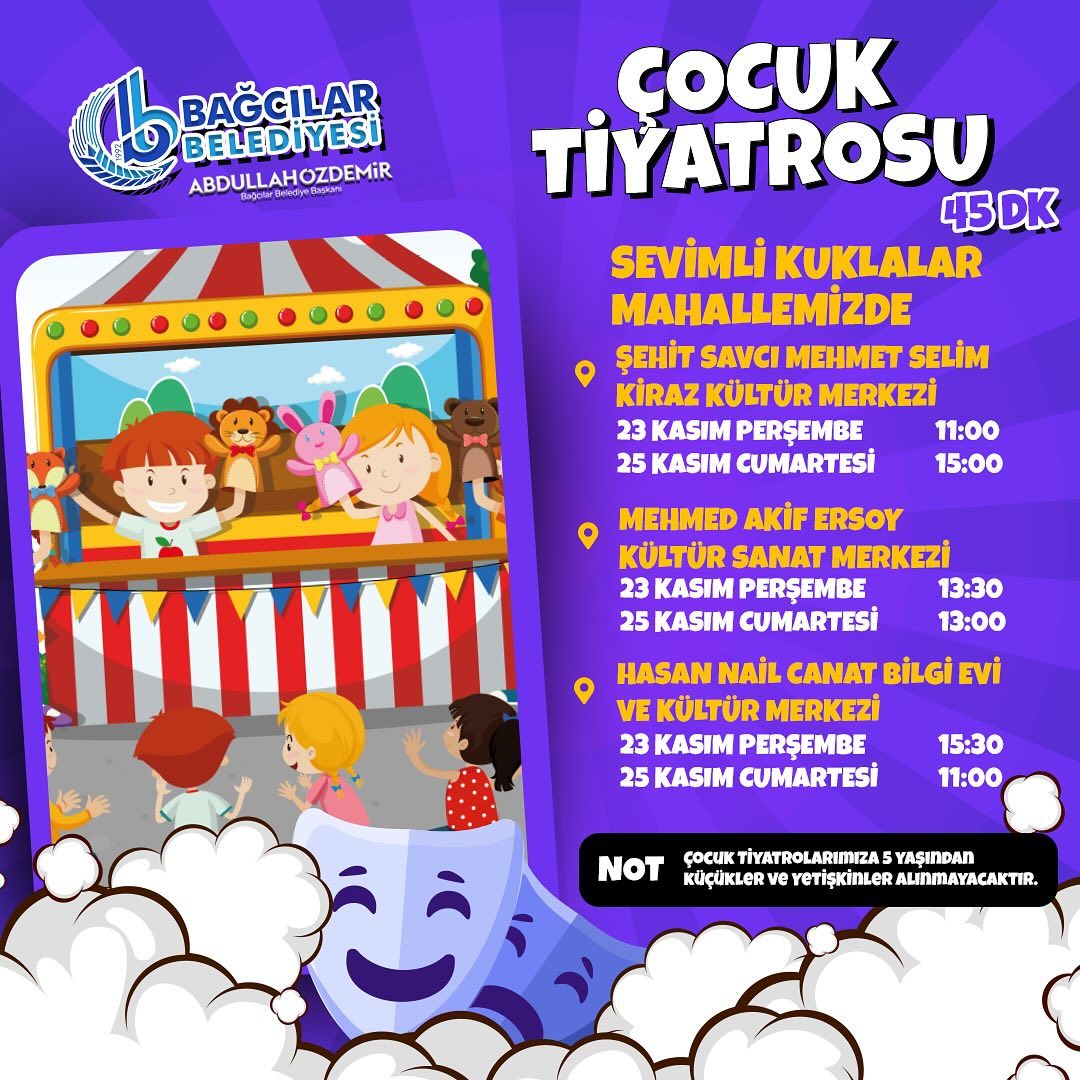Çocuk Tiyatrosu - Sevimli Kuklalar Mahallemizde