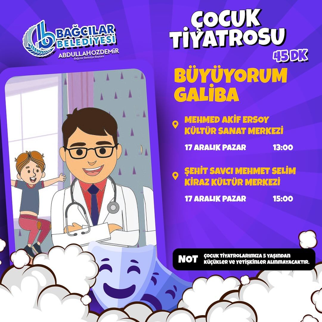Bağcılar Belediyesi - Çocuk Tiyatrosu "Büyüyorum Galiba"