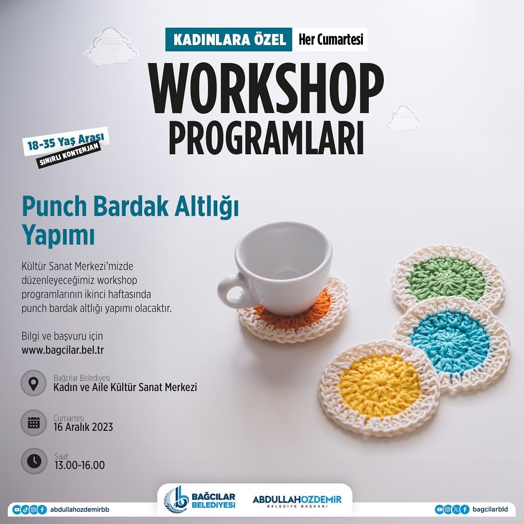 Bağcılar Belediyesi - Punch Bardak Altlığı Yapımı Workshop Programı