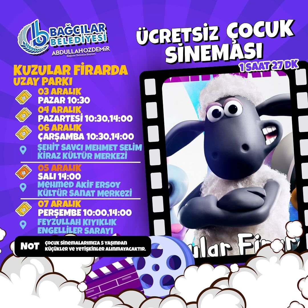 Çocuk Sineması  - Kuzular Firarda Uzay Parkı