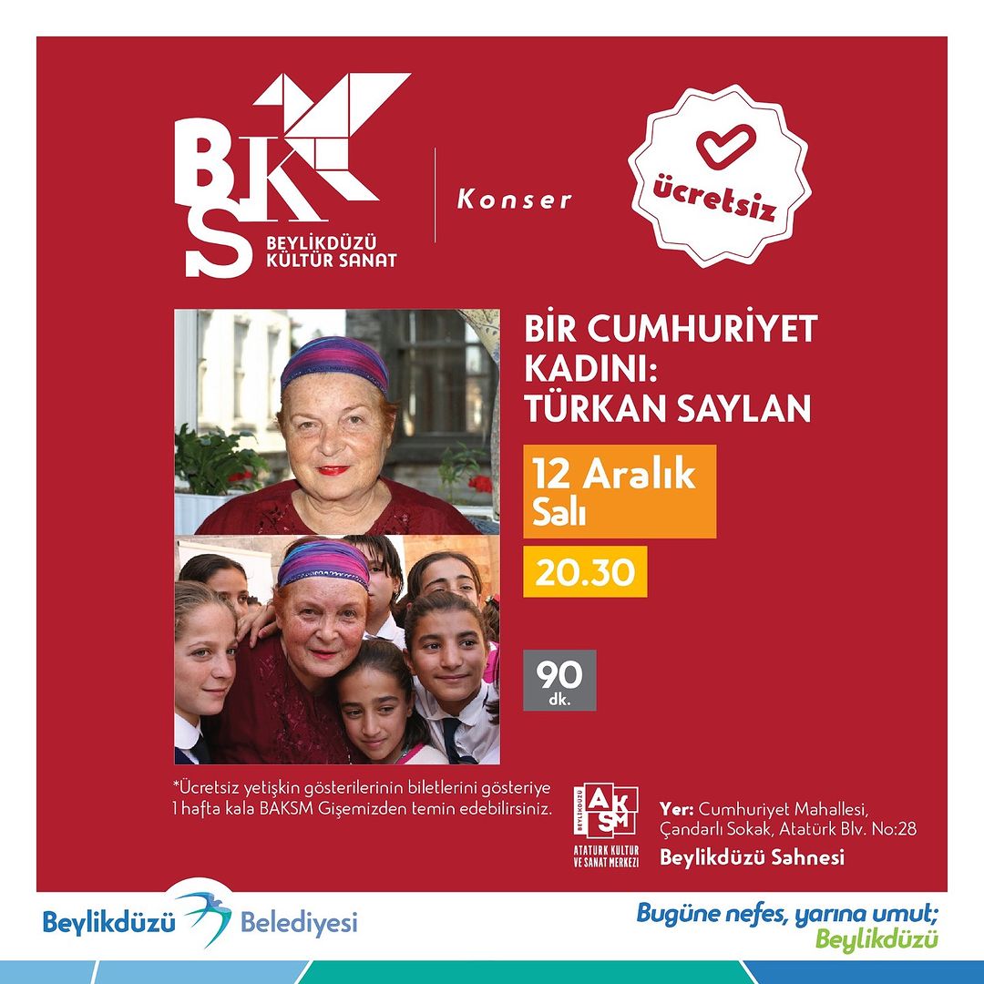 Beylikdüzü Belediyesi - Bir Cumhuriyet Kadını: Türkan Saylan Konseri