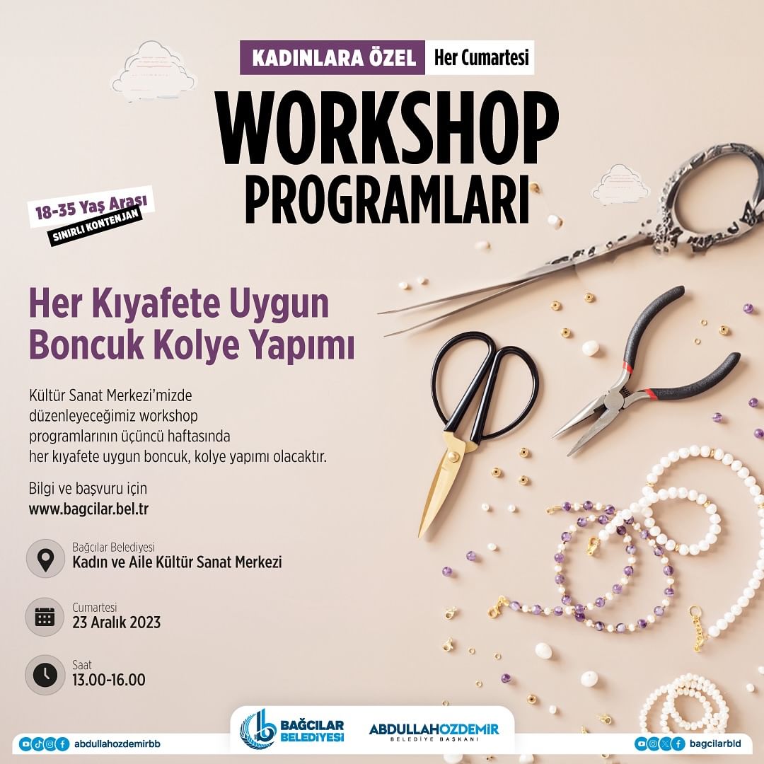 Bağcılar Belediyesi - Her Kıyafete Uygun Boncuk Kolye Yapımı