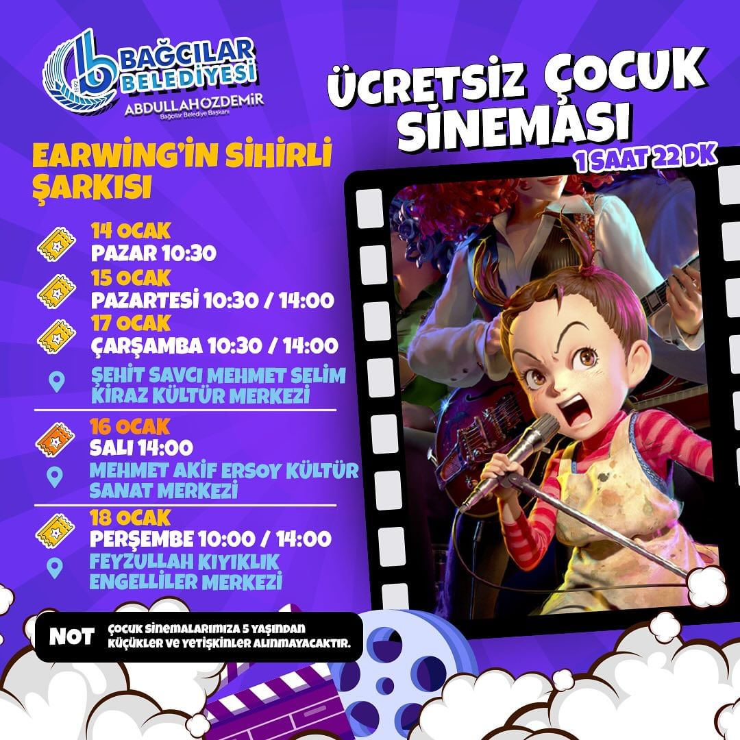 Bağcılar Belediyesi - Çocuk Sineması "Earwing'in Sihirli Şarkısı"