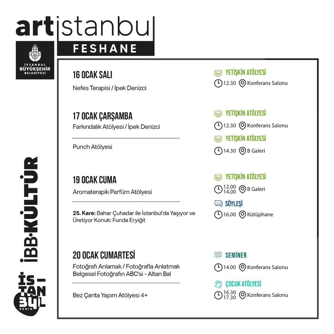 Artİstanbul Feshane  - Yetişkin Atölyesi "Nefes Terapisi" 