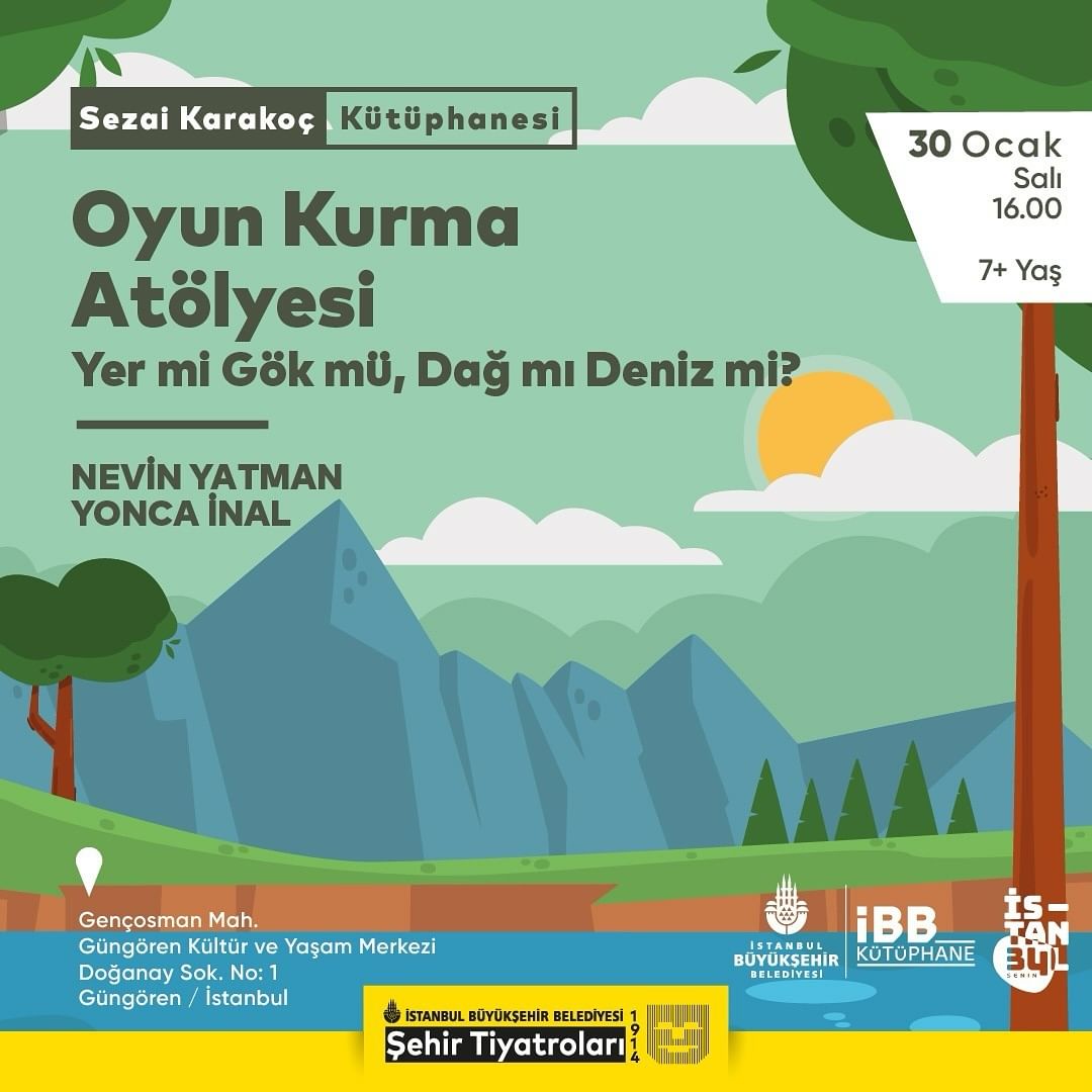 İBB Kütüphane - "Yer mi Gök mü, Dağ mı Deniz mi?" Çocuk Atölyesi
