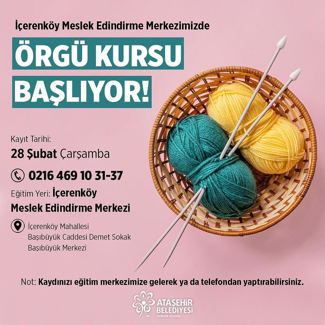Ataşehir Belediyesi - Örgü Kursu