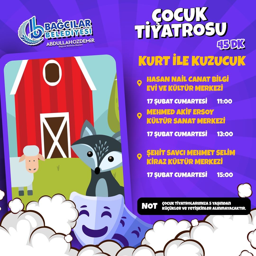 Bağcılar Belediyesi - Çocuk Tiyatrosu "Kurt ile Kuzucuk"
