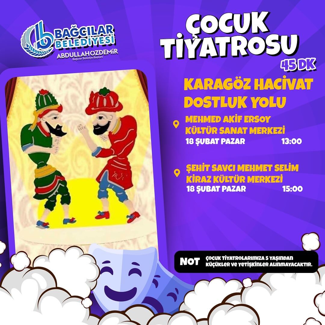 Bağcılar Belediyesi - Çocuk Tiyatrosu "Karagöz Hacivat - Dostluk Yolu"