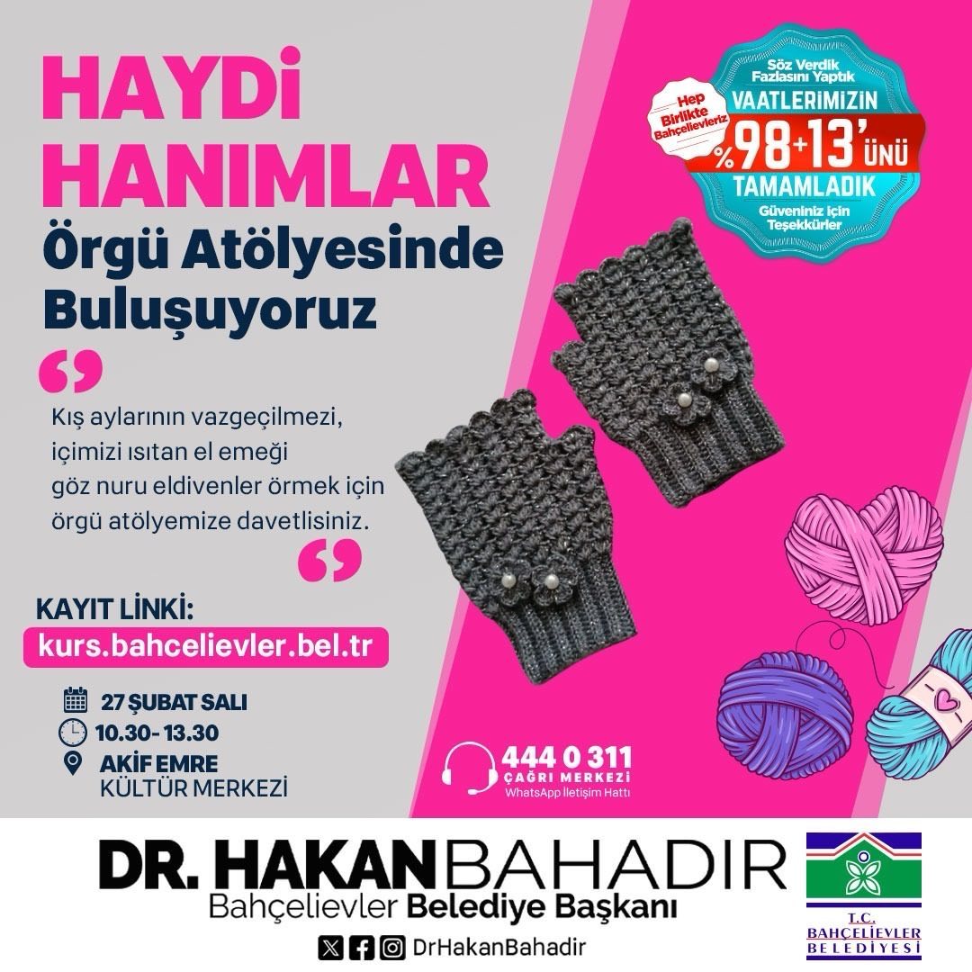 Bahçelievler Belediyesi - Örgü Atölyesi