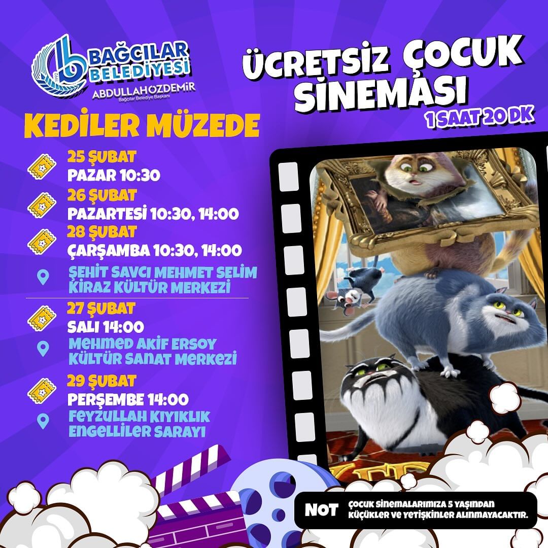 Bağcılar Belediyesi - Çocuk Sineması "Kediler Müzede"