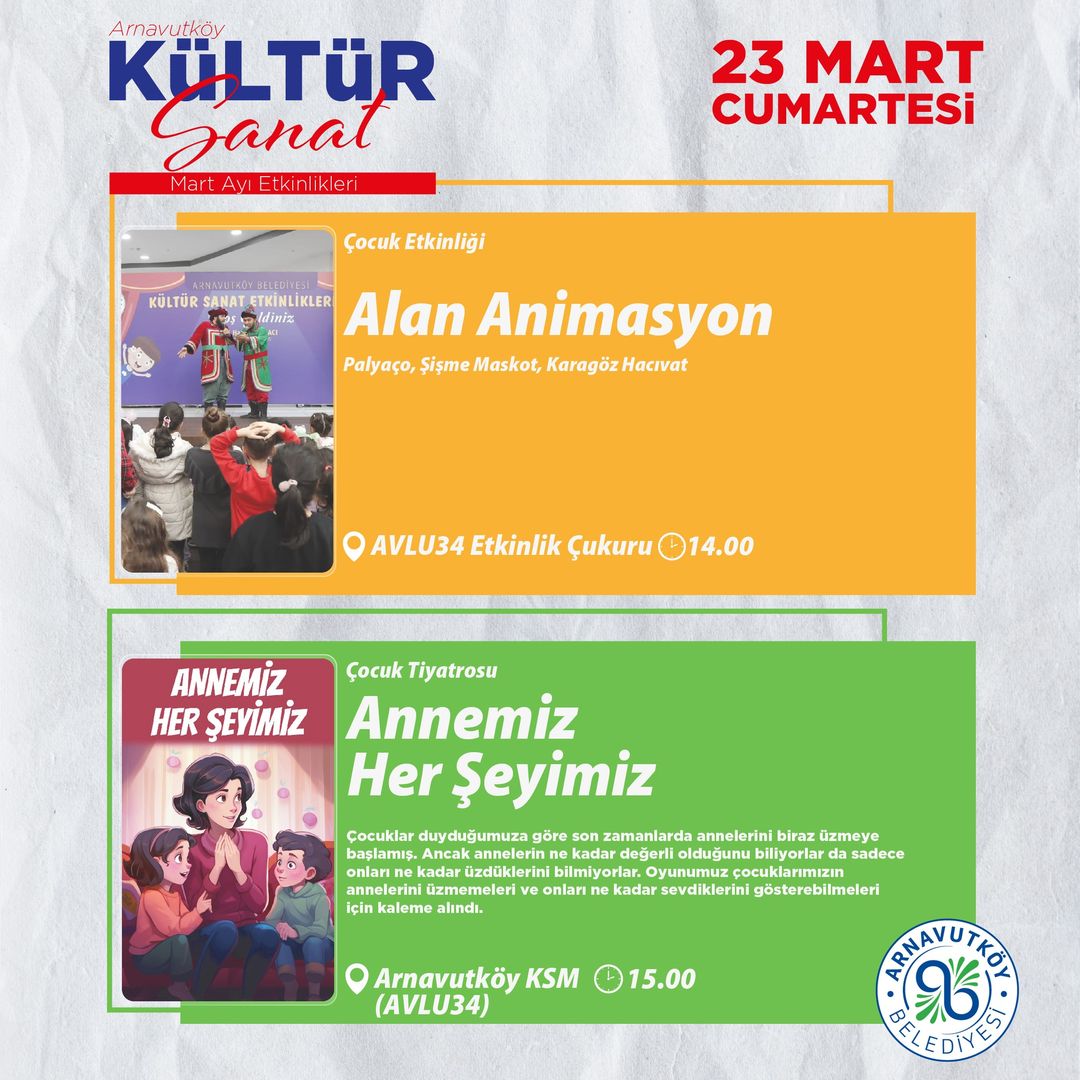 Arnavutköy Belediyesi - Mart Ayı Kültür & Sanat Etkinlikleri