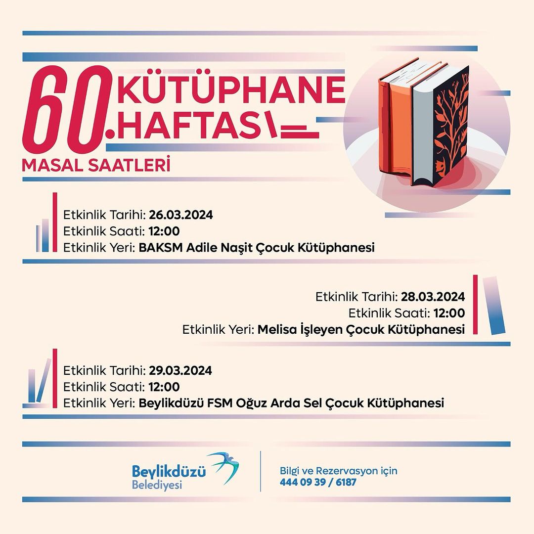 Beylikdüzü Kültür Sanat - 60.Kütüphane Haftası Etkinlikleri: Masal Saatleri