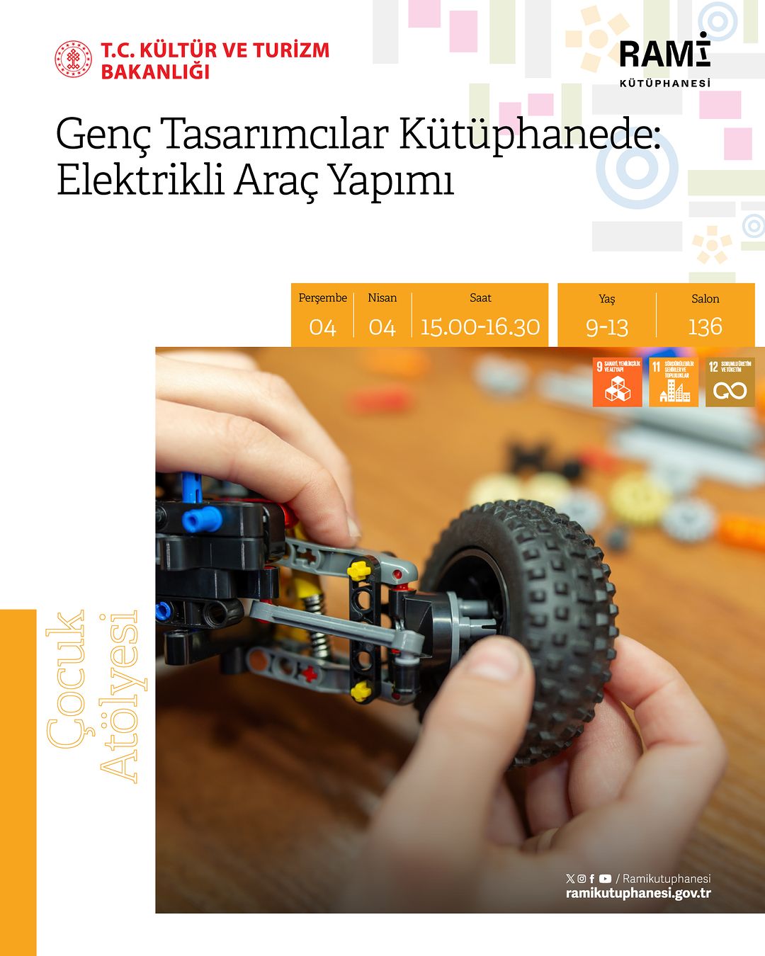 Rami Kütüphanesi - Genç Tasarımcılar Kütüphanede: Elektrikli Araç Yapımı Çocuk Atölyesi