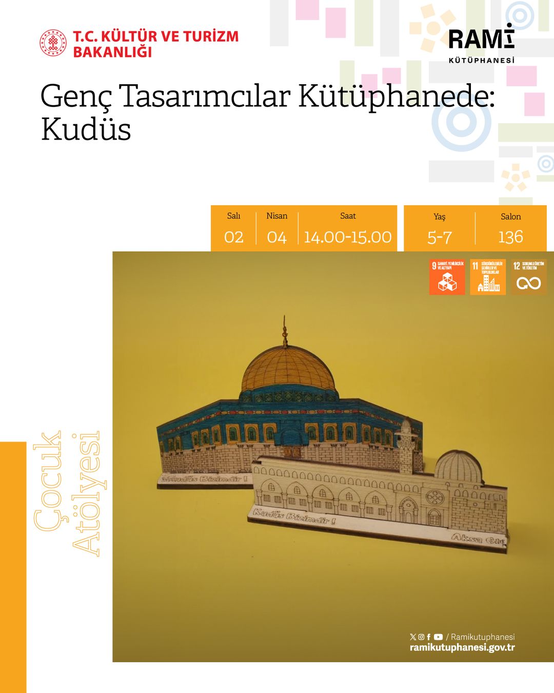 Rami Kütüphanesi - Genç Tasarımcılar Kütüphanede: Kudüs Çocuk Atölyesi