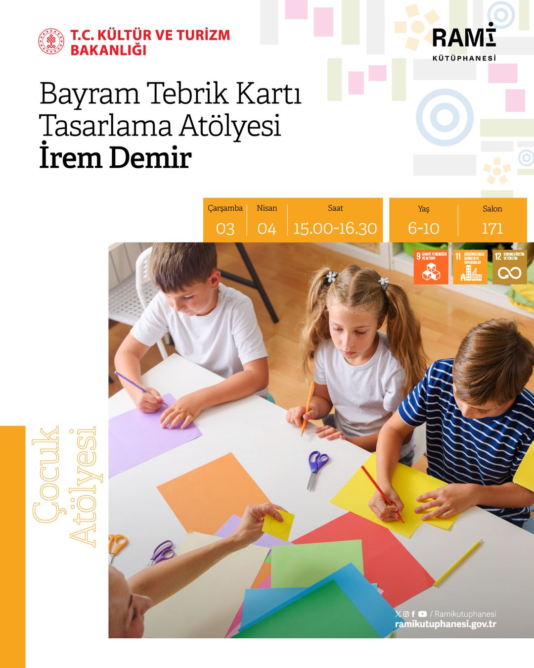 Rami Kütüphanesi - Bayram Tebrik Kartı Tasarlama Çocuk Atölyesi: İrem Demir 