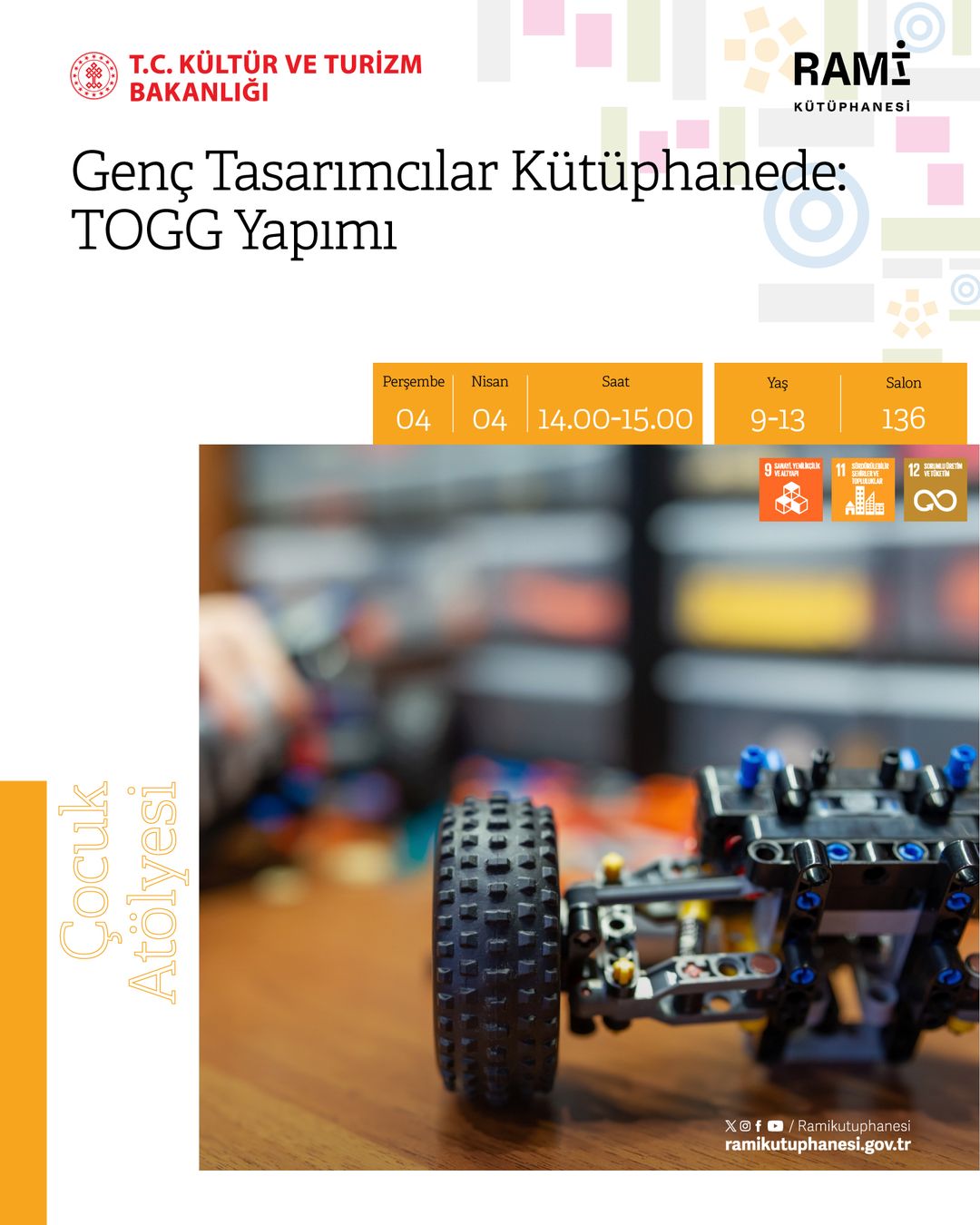 Rami Kütüphanesi - Genç Tasarımcılar Kütüphanede: TOGG Yapımı Çocuk Atölyesi