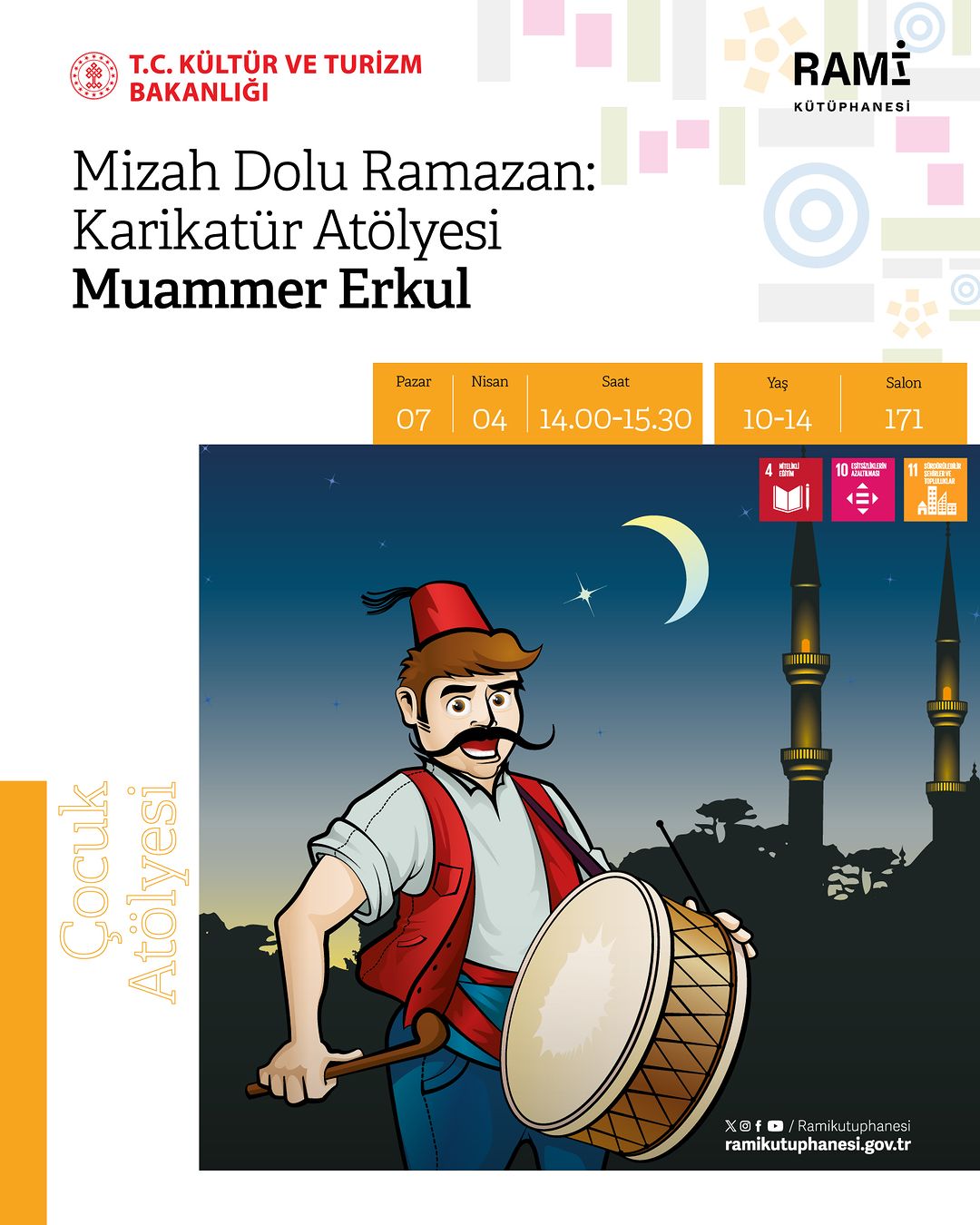 Rami Kütüphanesi - Mizah Dolu Ramazan: Karikatür Çocuk Atölyesi: Muammer Erkul