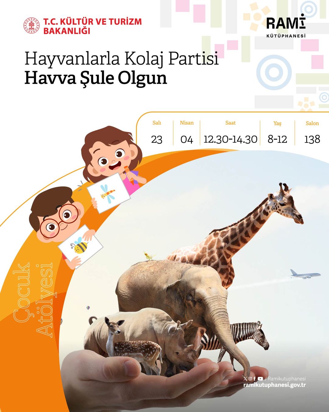 Rami Kütüphanesi - "Hayvanlarla Kolaj Partisi" Çocuk Atölyesi