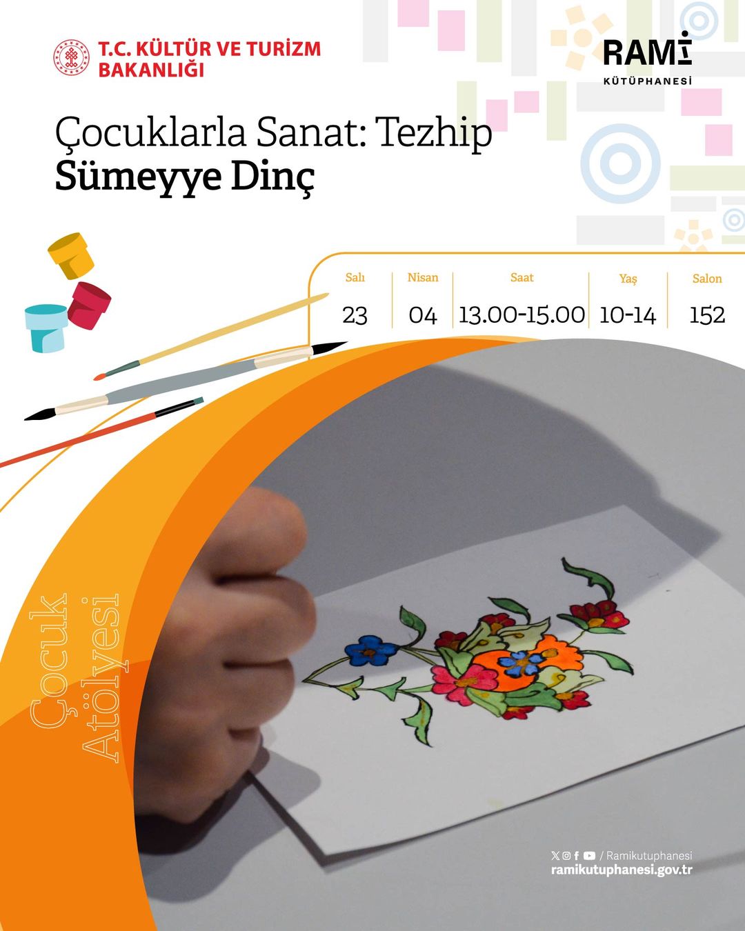 Rami Kütüphanesi - Çocuklarla Sanat: Tezhip Atölyesi