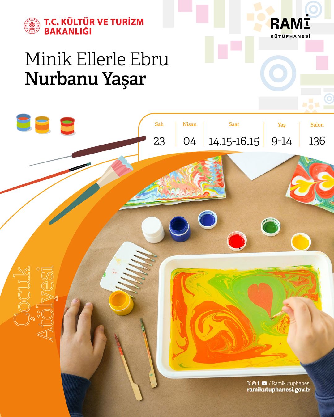 Rami Kütüphanesi - Minik Ellerle Ebru Çocuk Atölyesi