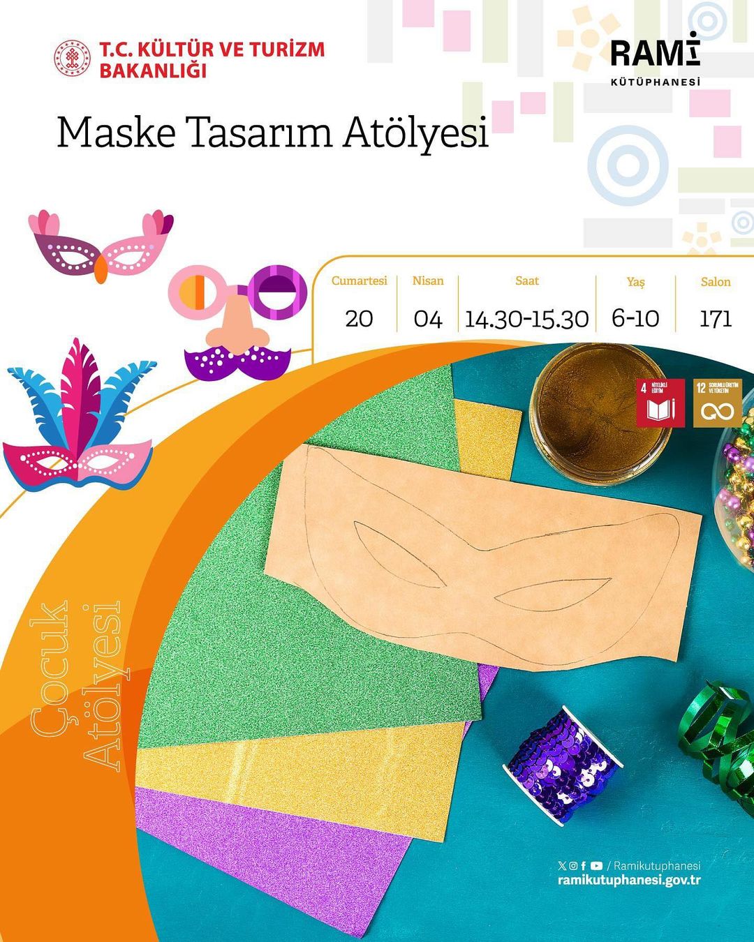 Rami Kütüphanesi - Maske Tasarım Çocuk Atölyesi