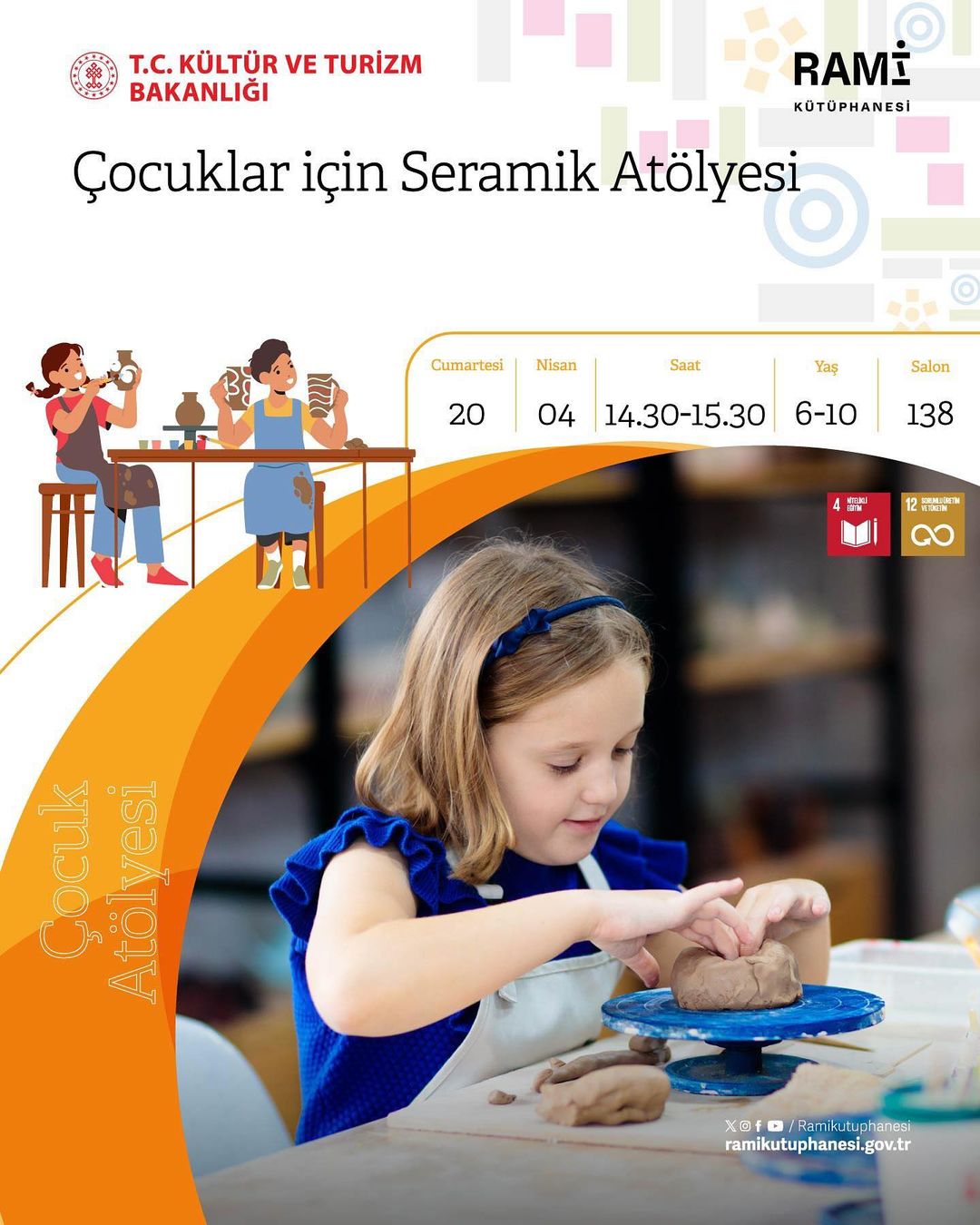 Rami Kütüphanesi - Çocuklar için Seramik Atölyesi
