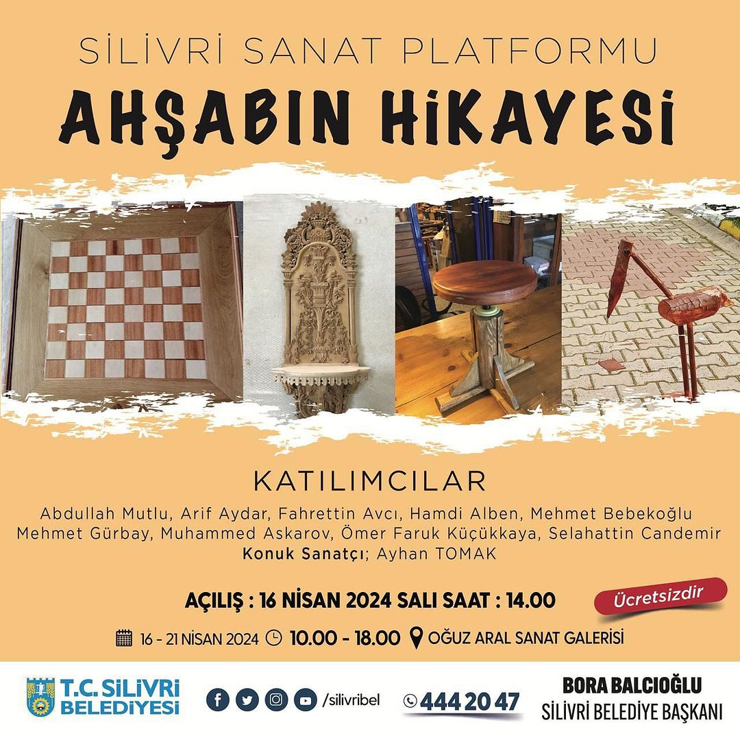 Silivri Sanat Platformu tarafından düzenlenen “Ahşabın Hikayesi” adlı sergiye tüm halkımız davetlidir.