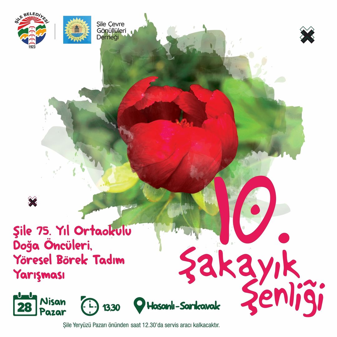 Şile, 10. Şakayık Şenliğinde buluşuyor. 🌺