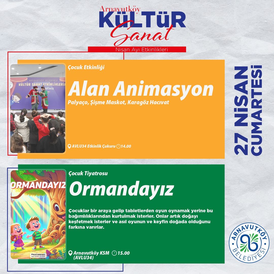 Arnavutköy Belediyesi - Alan Animasyon "Palyaço,Şişme Maskot,Karagöz Hacivat"