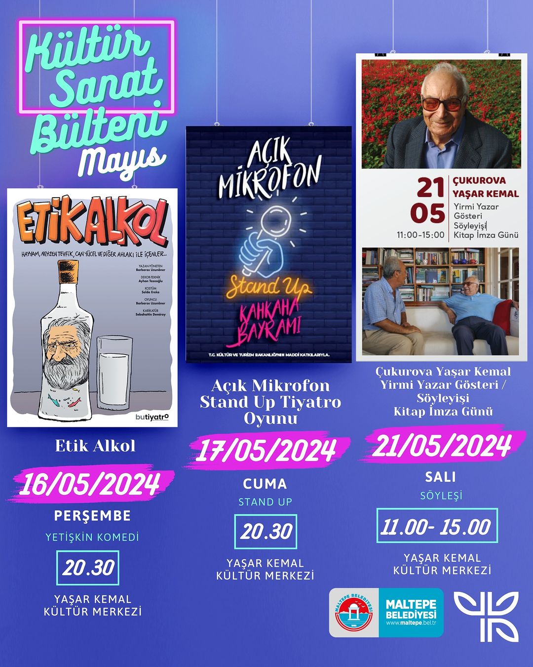 Maltepe Belediyesi - Mayıs Ayı Yaşar Kemal Kültür Merkezi Kültür Sanat Etkinlikleri 
