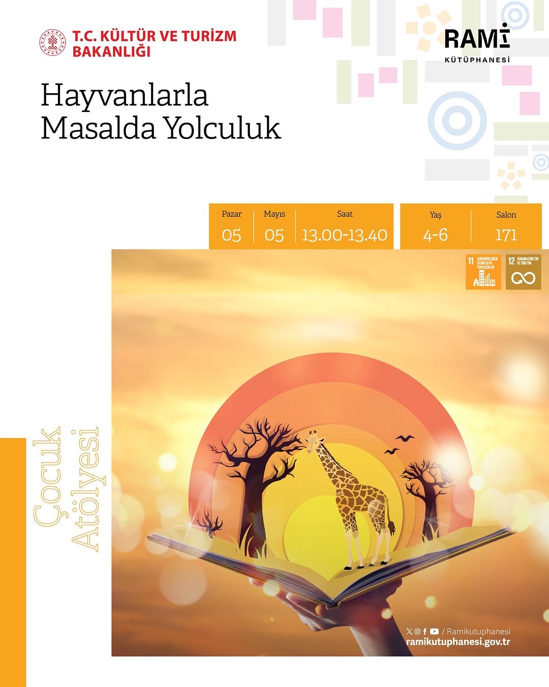 Rami Kütüphanesi - Hayvanlarla Masalda Yolculuk Çocuk Atölyesi