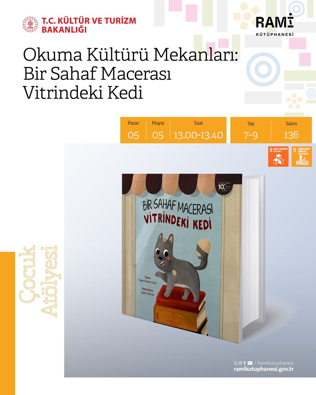 Rami Kütüphanesi - Okuma Kültürü Mekanları: Bir Sahaf Macerası Vitrindeki Kedi Çocuk Atölyesi