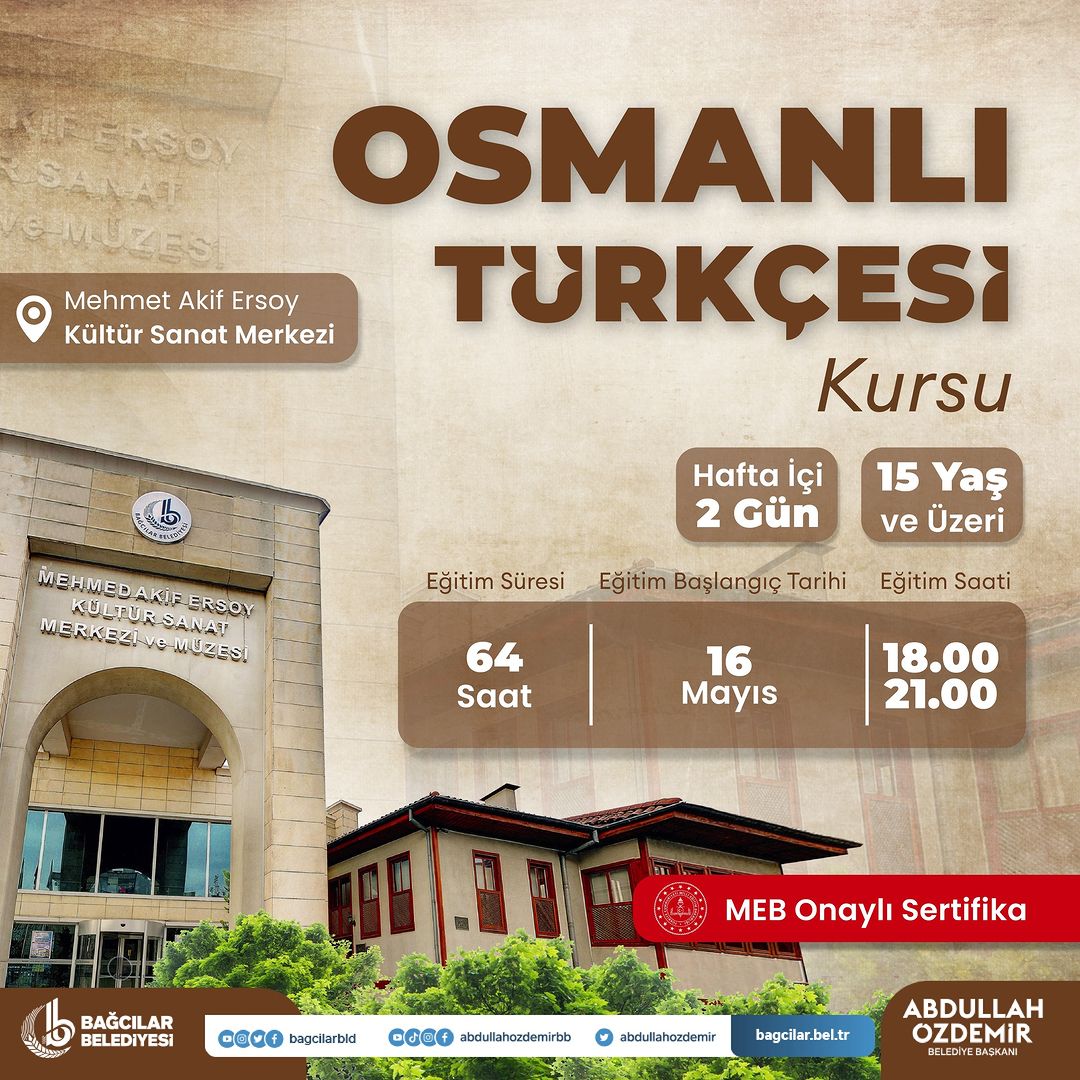 Bağcılar Belediyesi - Osmanlı Türkçesi Kursu
