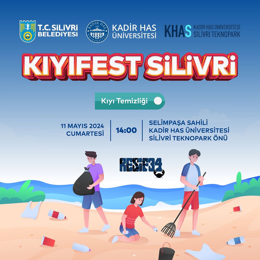 Belediyemiz ve Kadir Has Üniversitesi işbirliğinde çevre kirliliğine dikkat çekmek amacıyla kıyılarımızı temizliyoruz.  ♻️ “KIYIFEST SİLİVRİ” etkinliğimize tüm halkımız davetlidir.