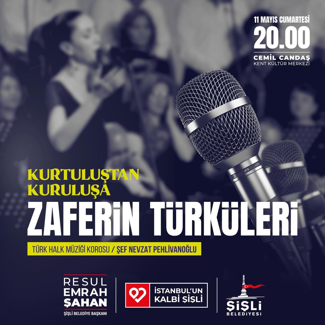  sislibelediye   4s Şef Nevzat Pehlivanoğlu yönetiminde gerçekleşecek “Kurtuluştan Kuruluşa Zaferin Türküleri” adlı konserimize tüm sanatseverleri bekliyoruz. 🎶💙