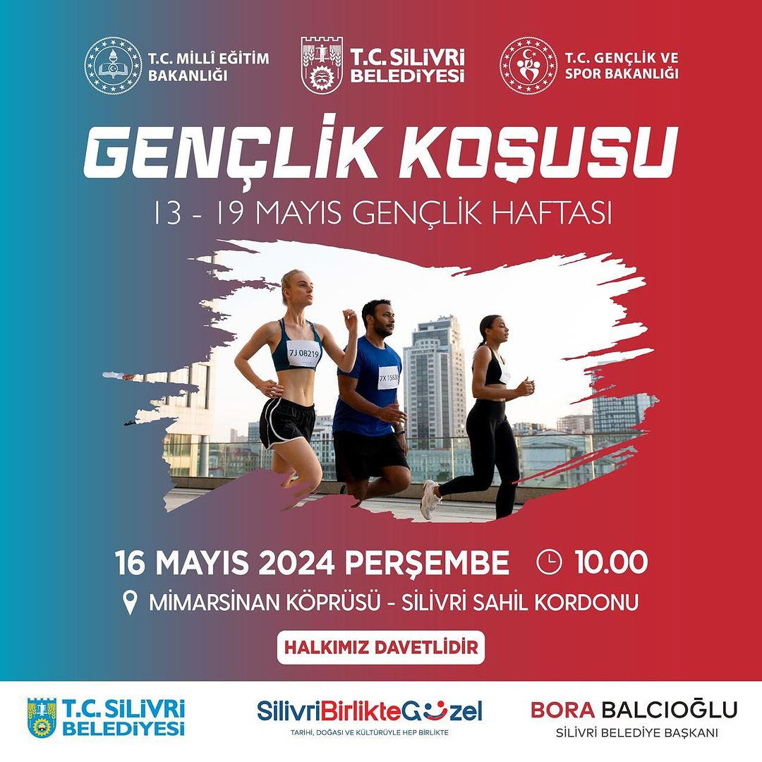 Belediyemiz, İlçe Milli Eğitim Müdürlüğü ve İlçe Gençlik Spor Müdürlüğü işbirliğinde düzenlenecek Silivri #19Mayıs Gençlik Oyunlarına tüm halkımız davetlidir.