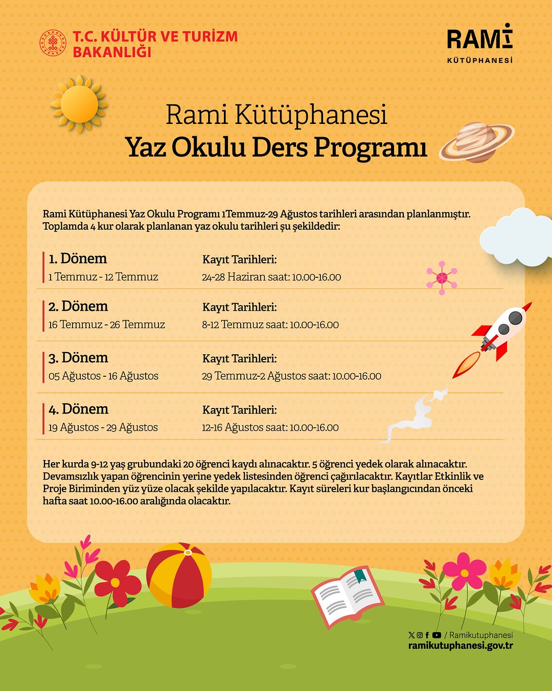Rami Kütüphanesi - Rami Yaz Okulu Başvuruları