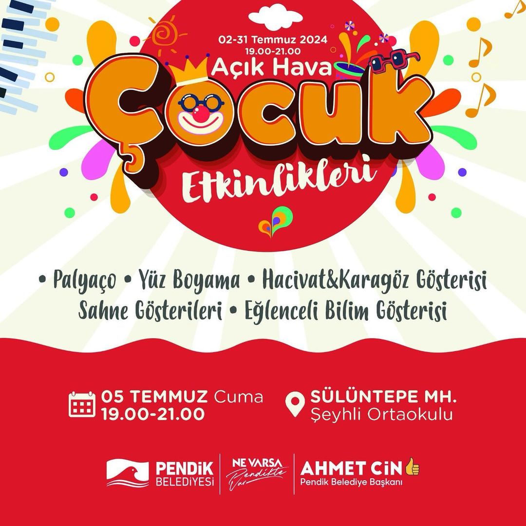 Pendik Kültür Sanat - Açık Hava Çocuk Etkinlikleri